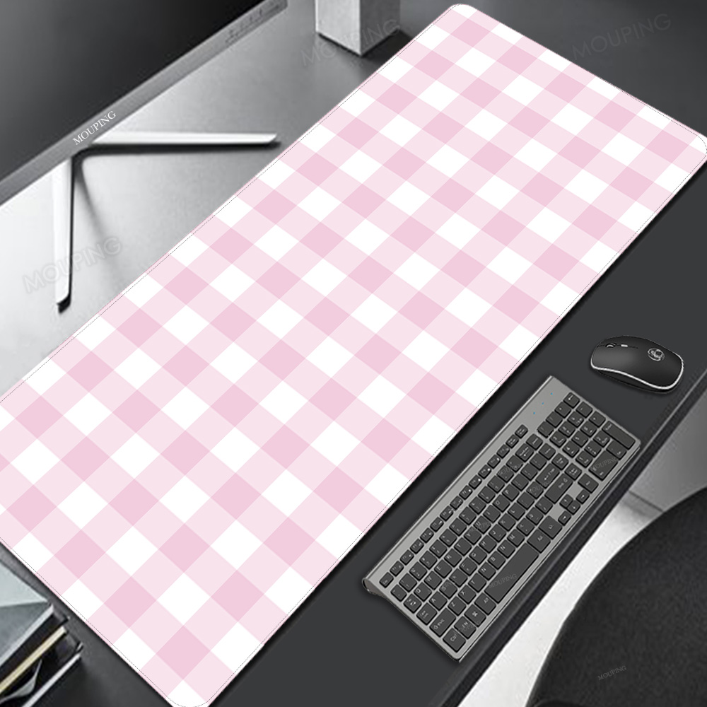 Pc Gaming Pink - Pink Lattice Mouse Pad Kawaii Cute