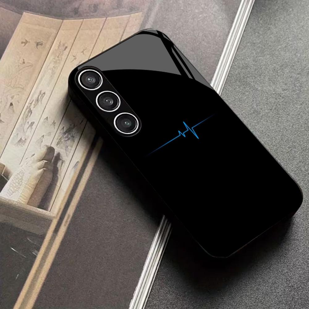 Pc Case Tempered Glass - Blue radio waves Tempered Glass Fashion