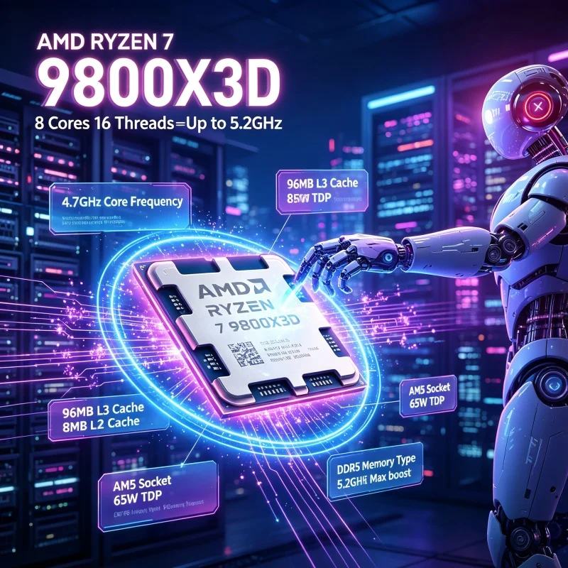 Pc Gaming Cpu - AMD Ryzen 7 9800X3D Content Creation