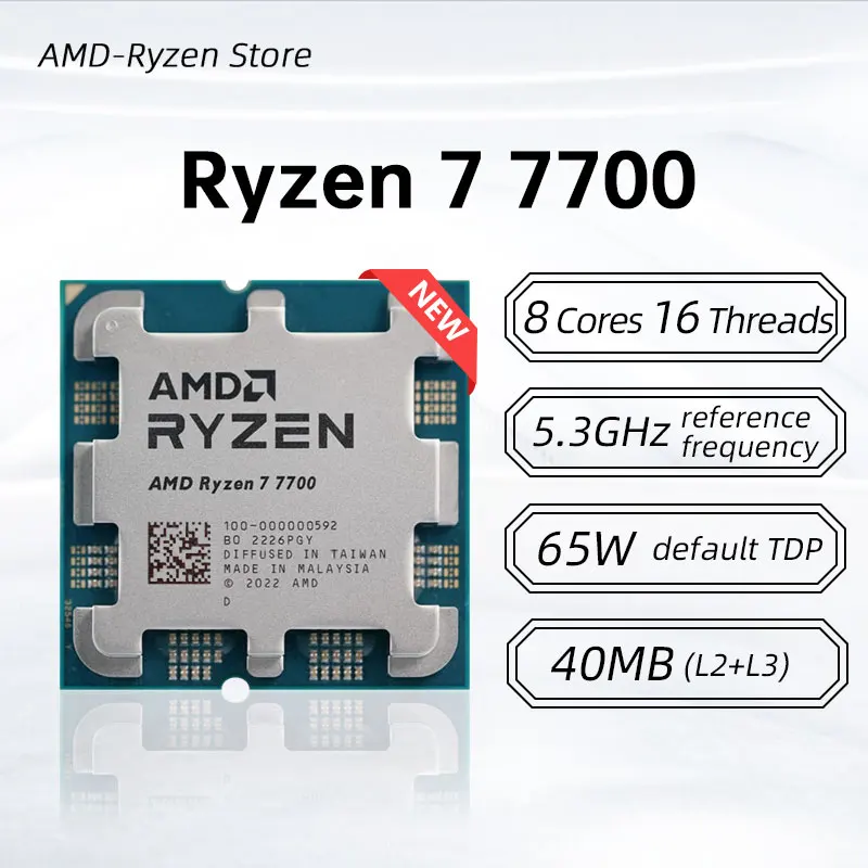 New AMD Ryzen 7 7700 Processor - Pc Gaming Cpu ulasan dan harga