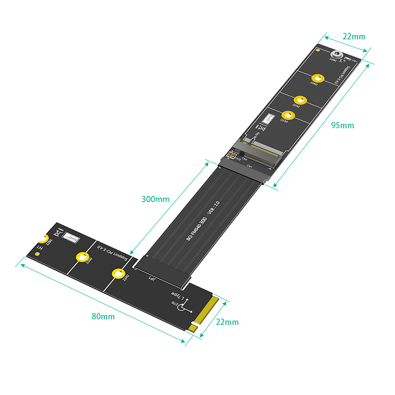 30CM M.2 NVME 4.0 Extension Ca - Pcie Riser Cable ulasan dan harga