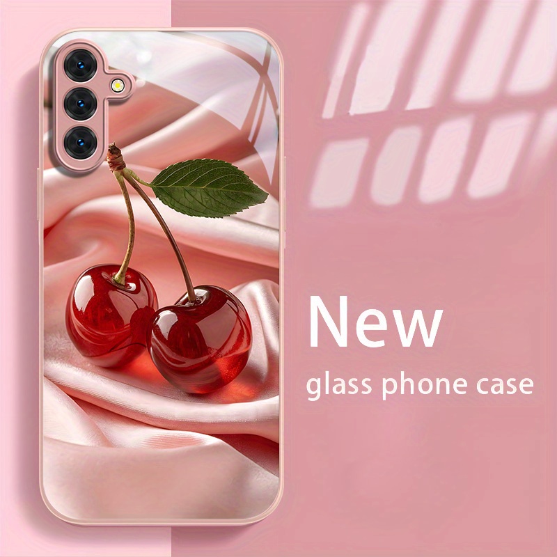 Simplified cherry patterned te - Pc Case Tempered Glass ulasan dan harga
