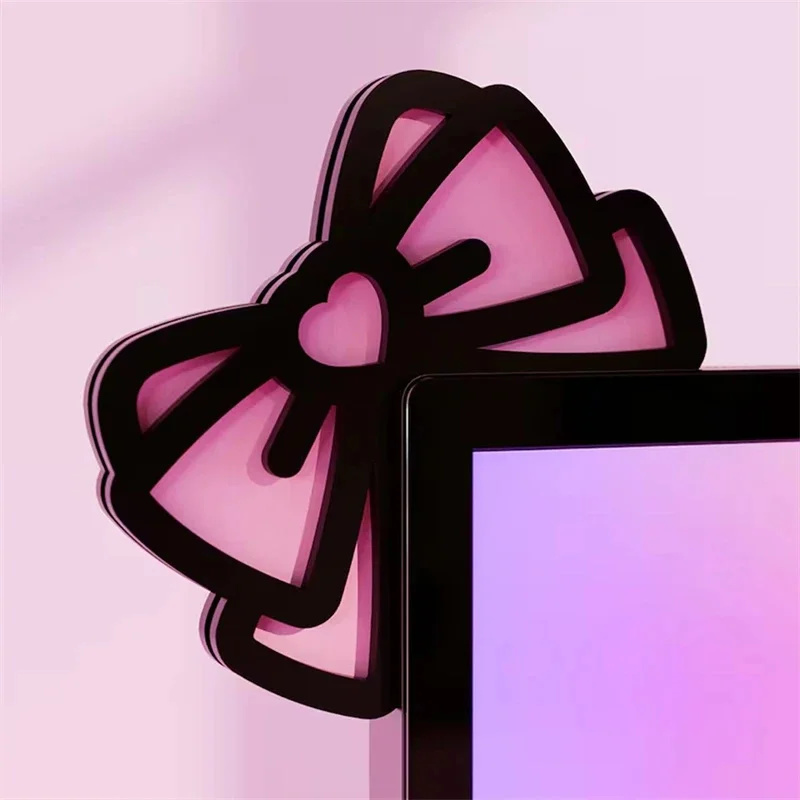 Kawaii Pink Acrylic Bow Monito - Pc Gaming Pink ulasan dan harga