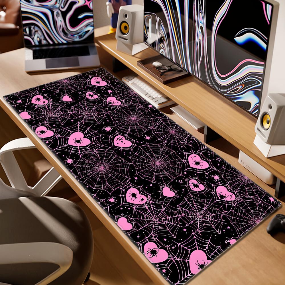 90x40 White or Pink Spiderweb  - Pc Gaming Pink ulasan dan harga