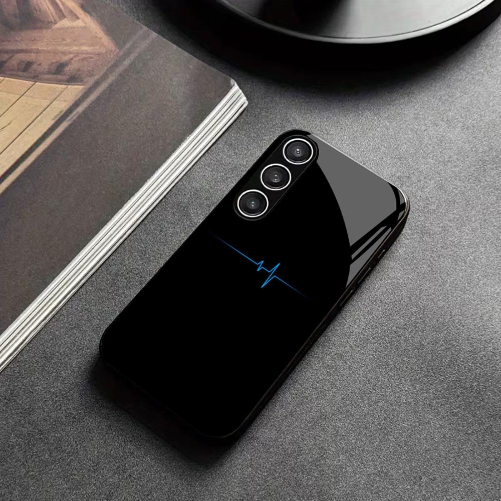 Blue radio waves Tempered Glas - Pc Case Tempered Glass ulasan dan harga