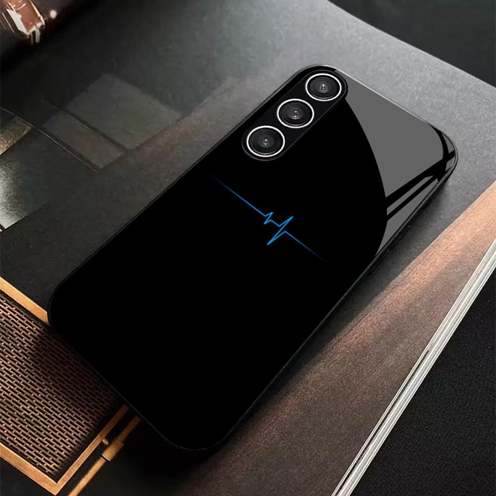 Blue radio waves Tempered Glas - Pc Case Tempered Glass ulasan dan harga