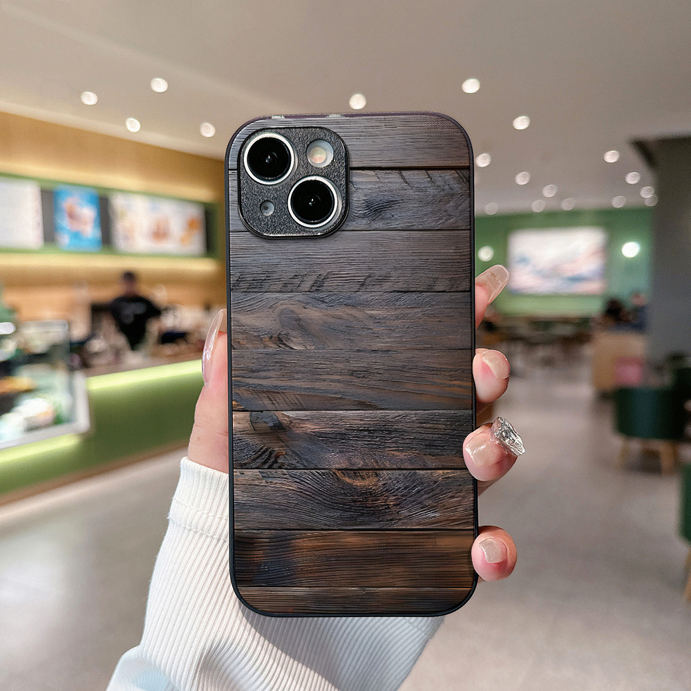 Brown-black wood-grain pattern - Pc Case Tempered Glass ulasan dan harga