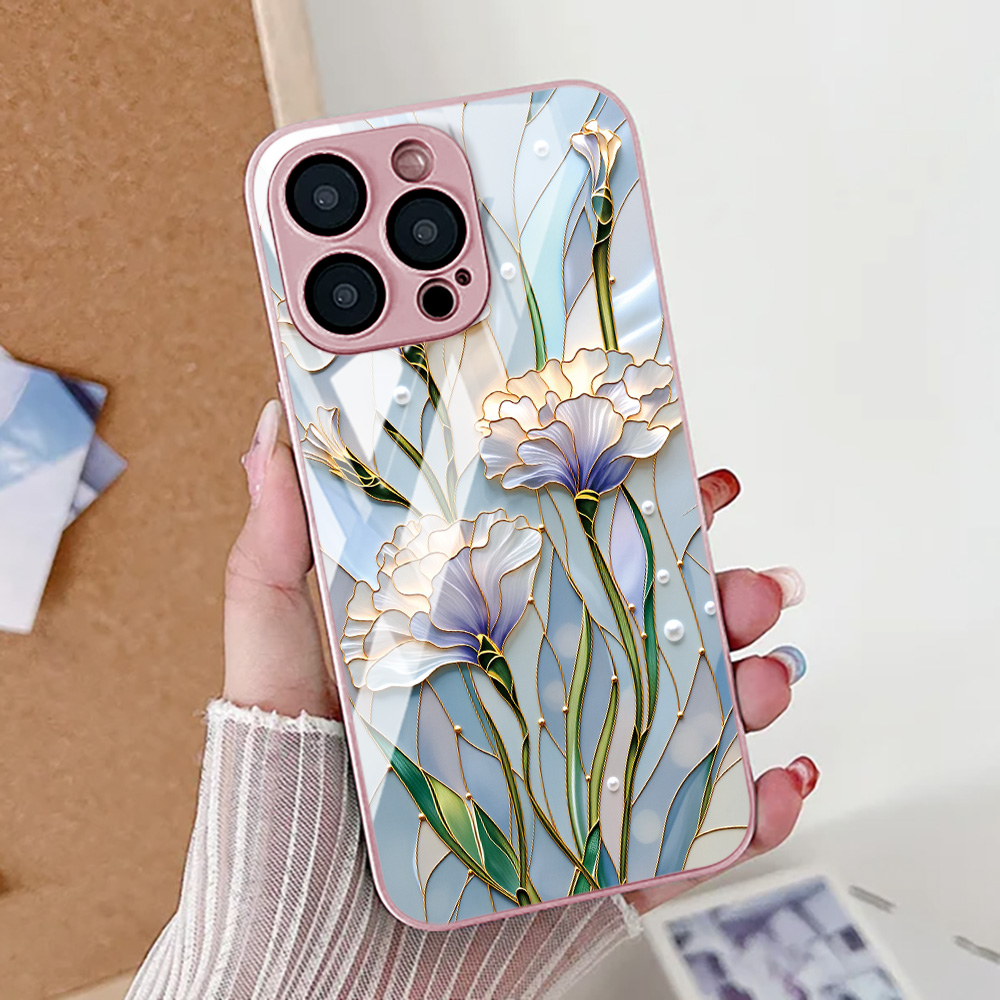 Lotus Flower Phone Case For iP - Pc Case Tempered Glass ulasan dan harga