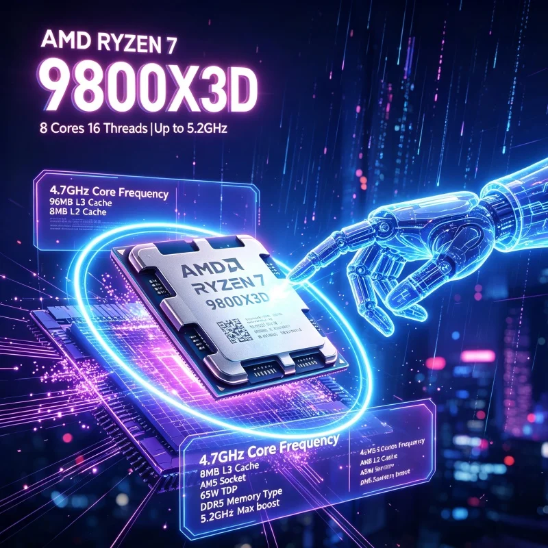 AMD Ryzen 7 9800X3D AM5 Gaming - Pc Gaming Cpu ulasan dan harga