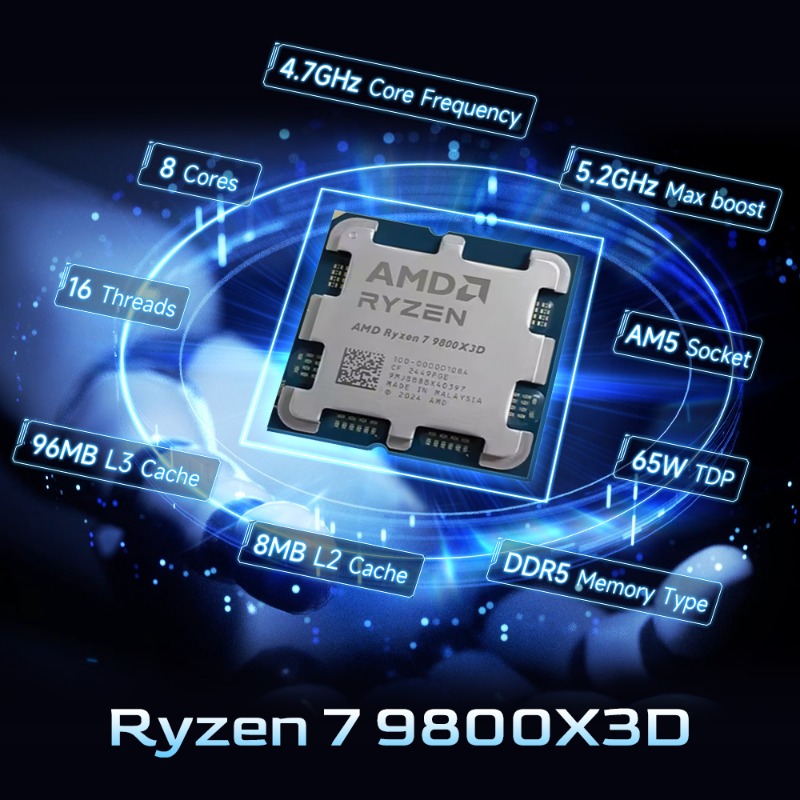AMD Ryzen 7 9800X3D AM5 Gaming - Pc Gaming Cpu ulasan dan harga