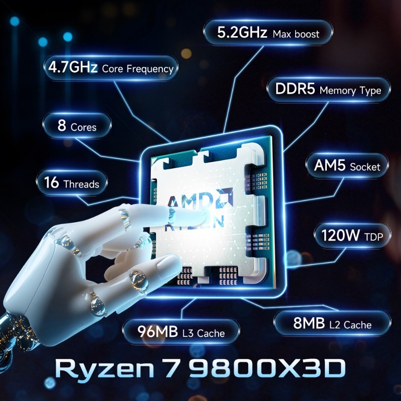 AMD Ryzen 7 9800X3D AM5 Gaming - Pc Gaming Cpu ulasan dan harga