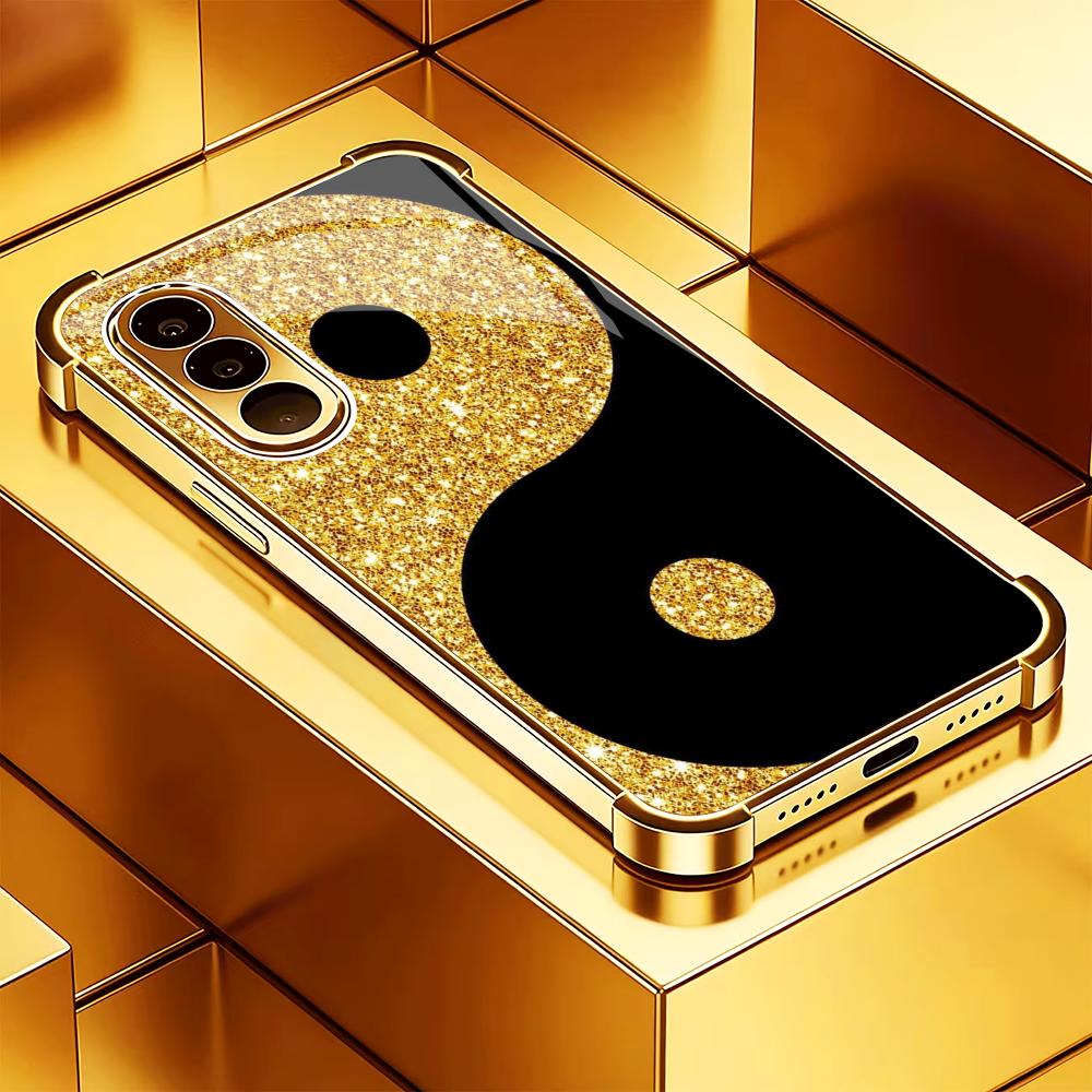 Luxurious black gold pattern T - Pc Case Tempered Glass ulasan dan harga