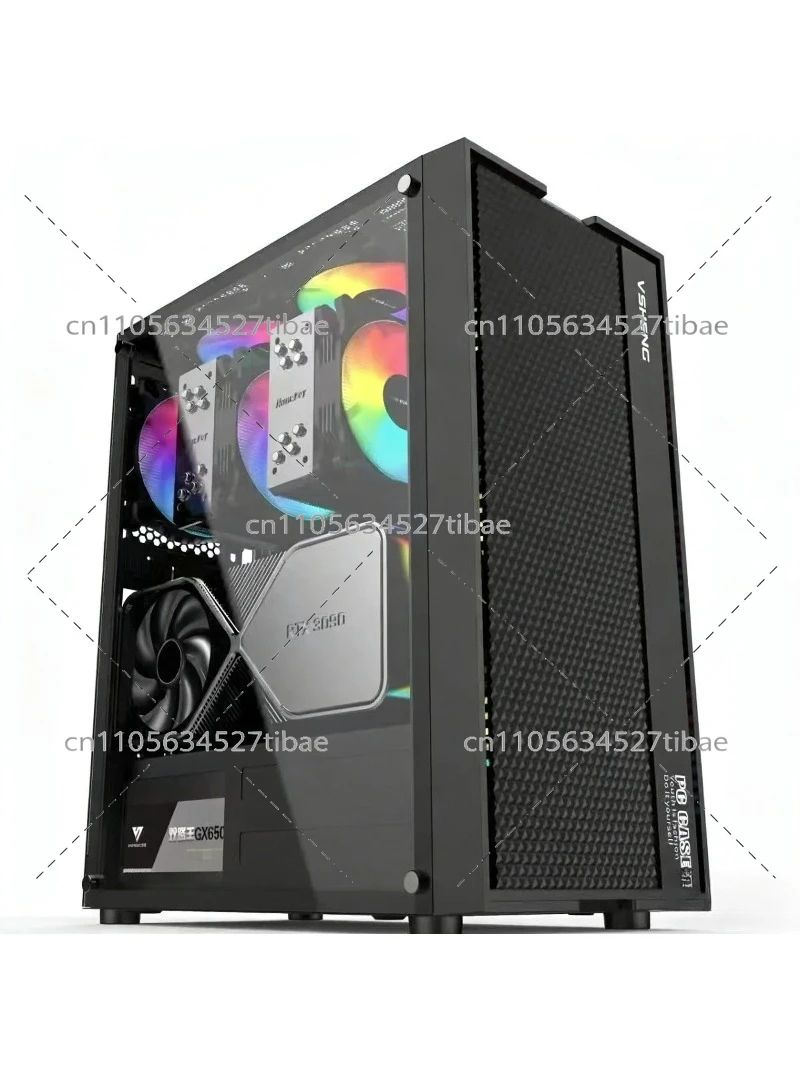 Black E-ATX Computer Case with - Pc Gaming Cpu ulasan dan harga