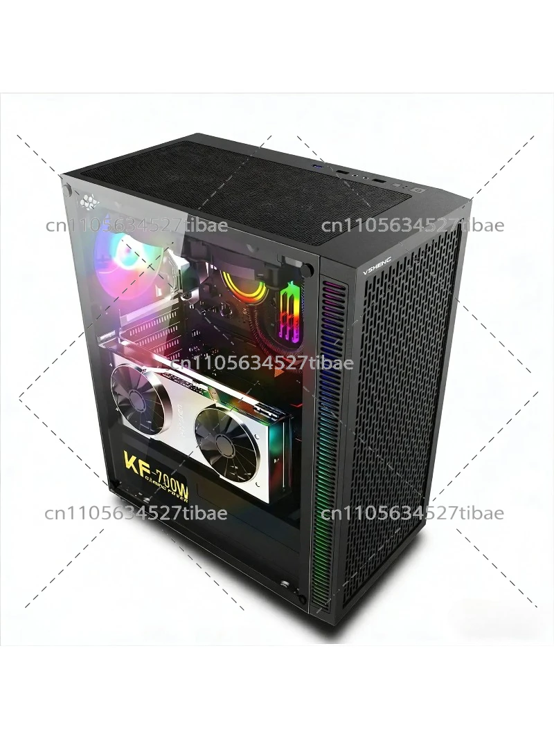 Black E-ATX Computer Case with - Pc Gaming Cpu ulasan dan harga